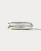 White Ceramic White Gold and Diamond Bangle - Ammrada