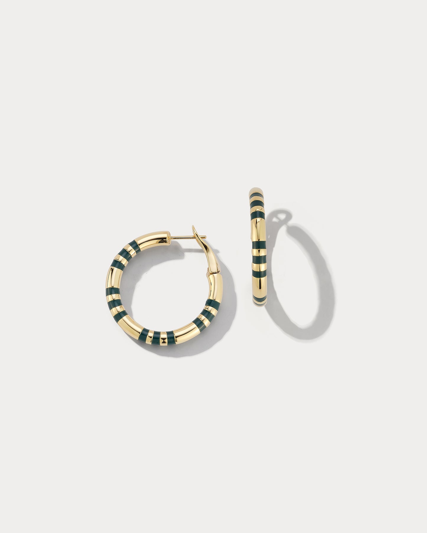 Teal Enamel Hoops earrings | Ammrada