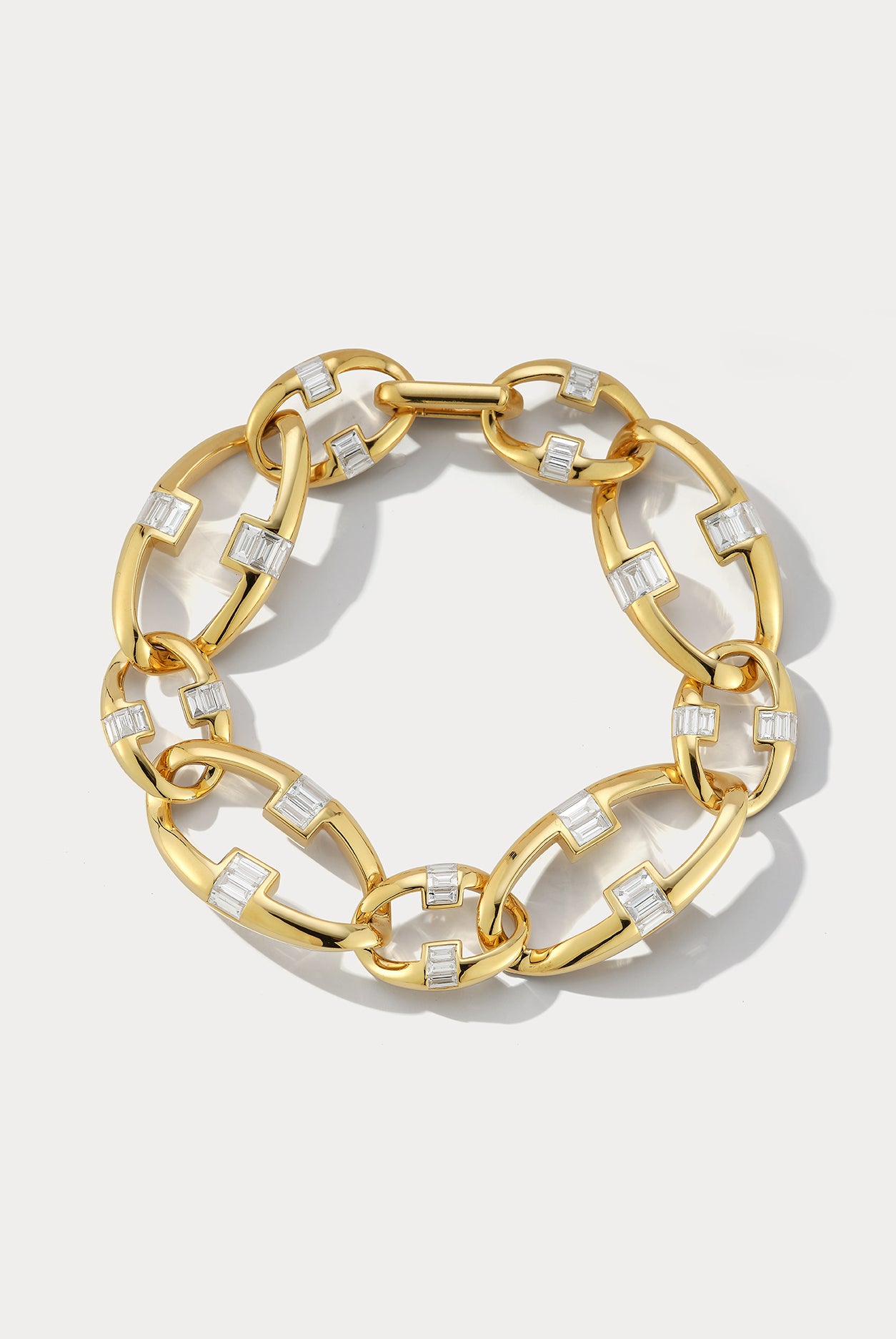 Ammrada Yellow Gold Diamond Link Bracelet - Ammrada