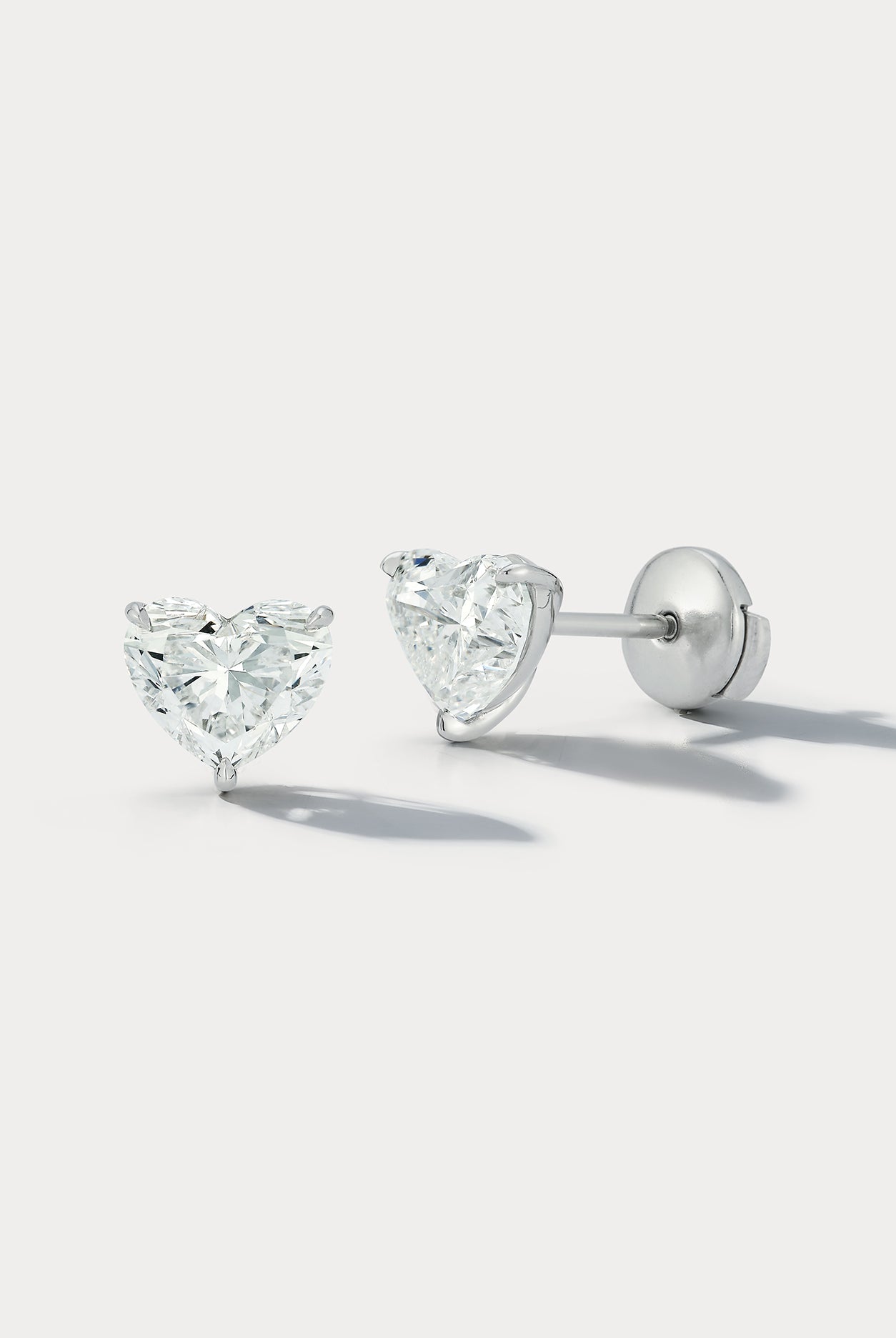 Heart Shape Diamond Studs - Ammrada