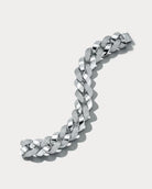 White Gold and Diamond Cuban Link Bracelet - Ammrada