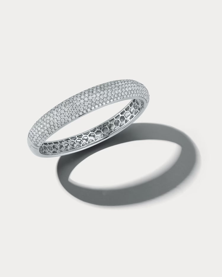 White Gold Diamond Bangle