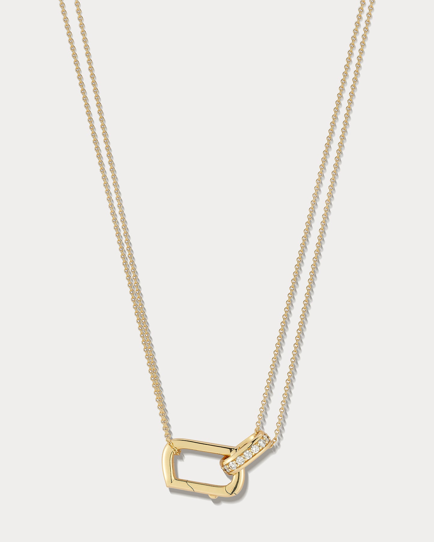 18K YG & Diamond 16 Inch Convertible Locket Necklace - Ammrada