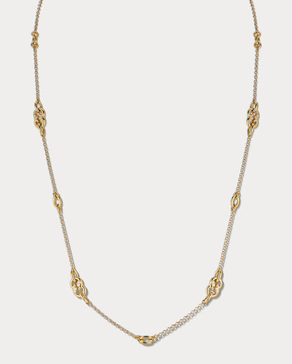 18K YG & Diamond 36 Inch Infinity Necklace - Ammrada