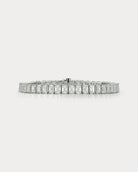 Platinum Emerald-cut Tennis Bracelet 48 Diamonds 18.46ct GIA G-I VS-VVS - Ammrada