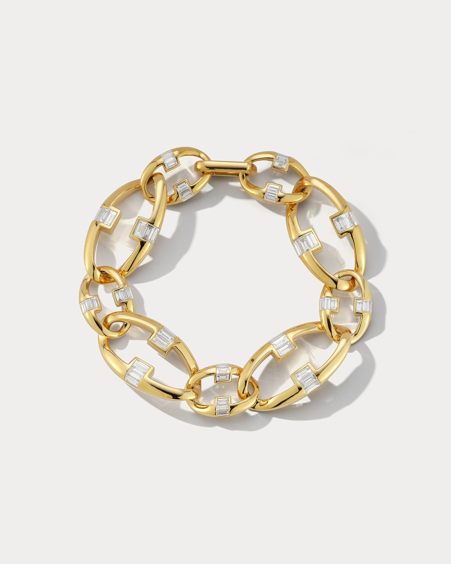 Ammrada  YELLOW GOLD DIAMOND Link Bracelet - Ammrada