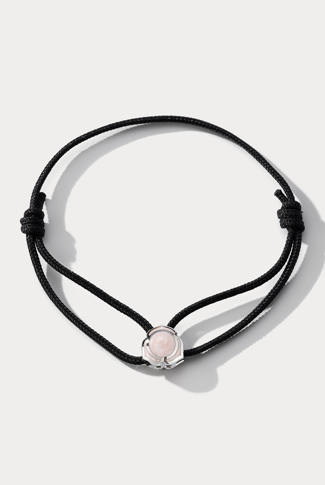 Heart Note White Gold and Pearl Pink Ceramic Bracelet - Ammrada